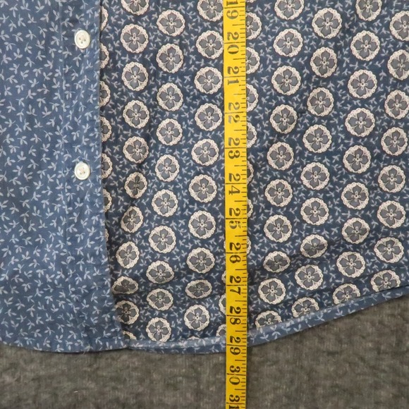 Vtg 90s Vera Bradley Shirt  S Blue Mixed Paisley Print USA Coastal Boho Preppy - Picture 5 of 9
